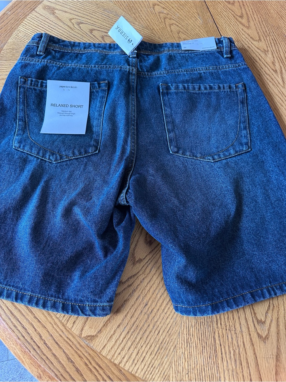 NWT 34 Relaxed Denim Shorts - Dark Blue